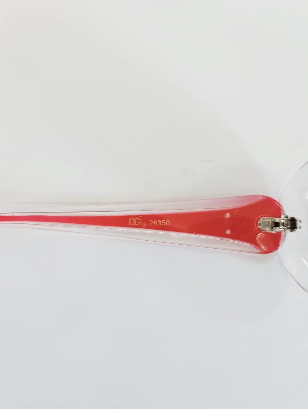 Vintage Dolce & Gabbana Wayfarer Red Large Gradient Frame Smoke Lens Sunglasses